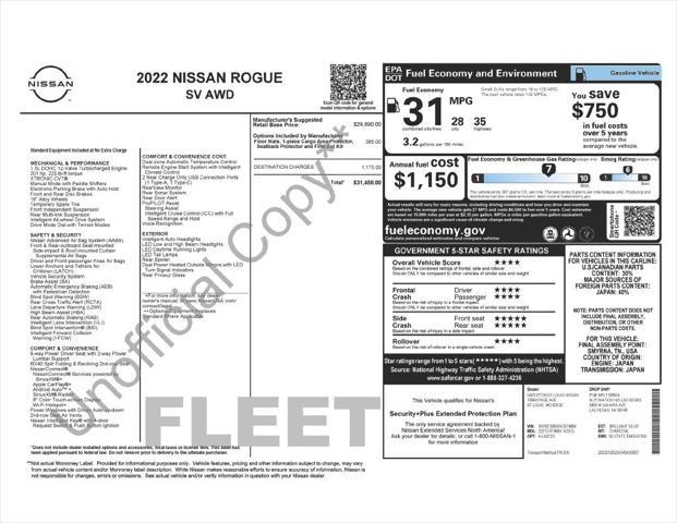 used 2022 Nissan Rogue car, priced at $19,275