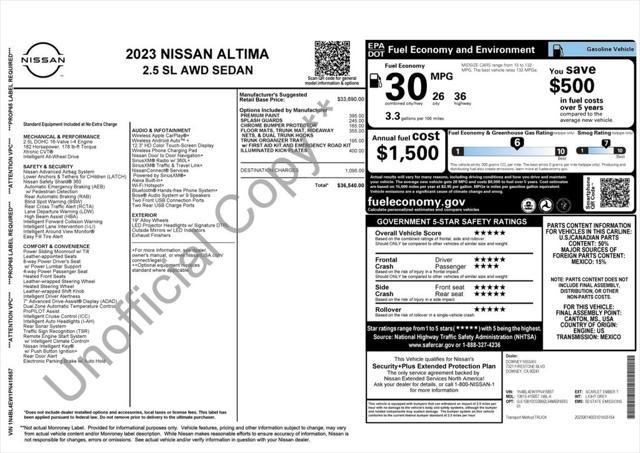 used 2023 Nissan Altima car, priced at $28,073