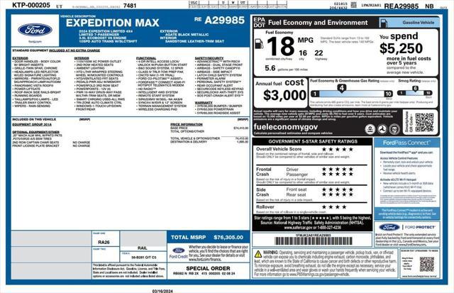 used 2024 Ford Expedition Max car, priced at $61,073