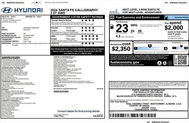 used 2024 Hyundai Santa Fe car, priced at $38,975