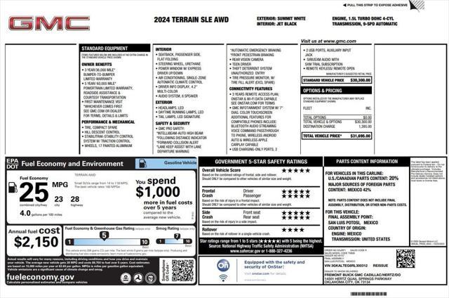 used 2024 GMC Terrain car, priced at $23,673