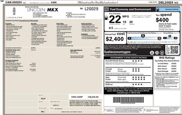 used 2013 Lincoln MKX car, priced at $9,995