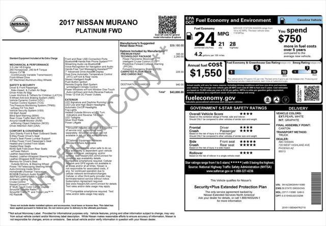 used 2017 Nissan Murano car, priced at $16,995