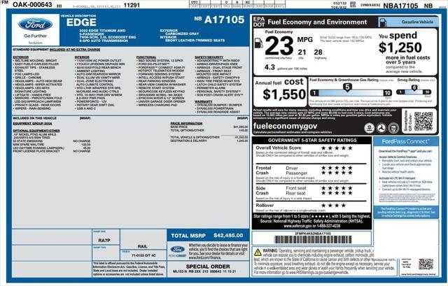 used 2022 Ford Edge car, priced at $23,673