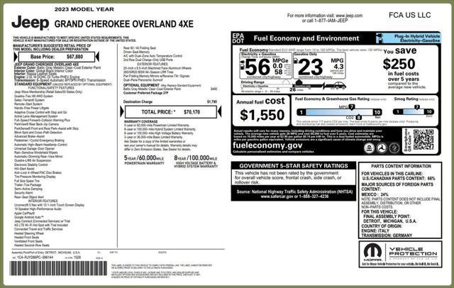used 2023 Jeep Grand Cherokee 4xe car, priced at $36,075