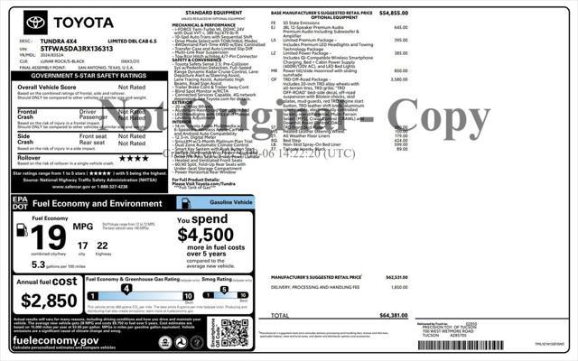 used 2024 Toyota Tundra car, priced at $53,973