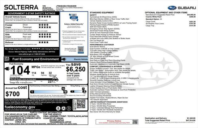 used 2024 Subaru Solterra car, priced at $27,973