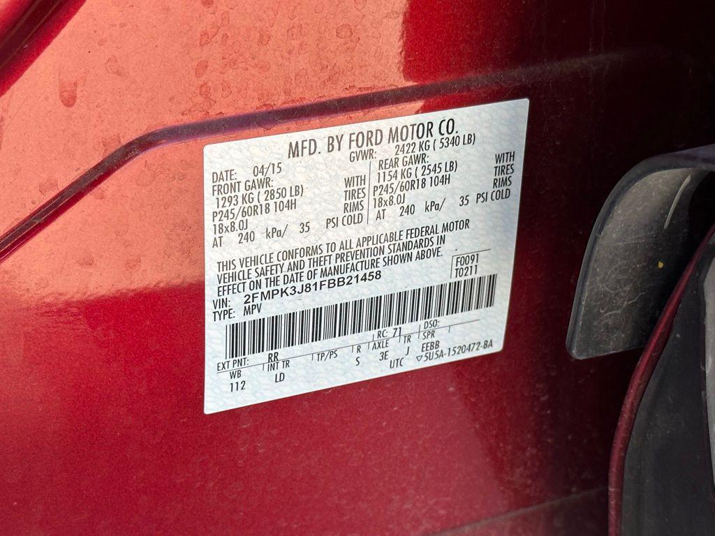 used 2015 Ford Edge car, priced at $9,995