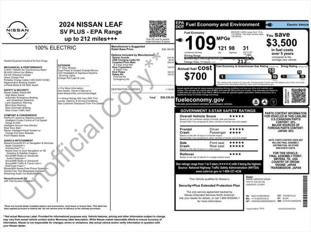 used 2024 Nissan Leaf car, priced at $21,173