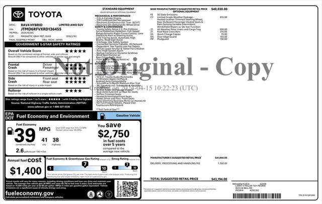 used 2024 Toyota RAV4 Hybrid car, priced at $40,673