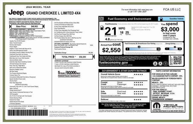 used 2024 Jeep Grand Cherokee L car, priced at $36,973