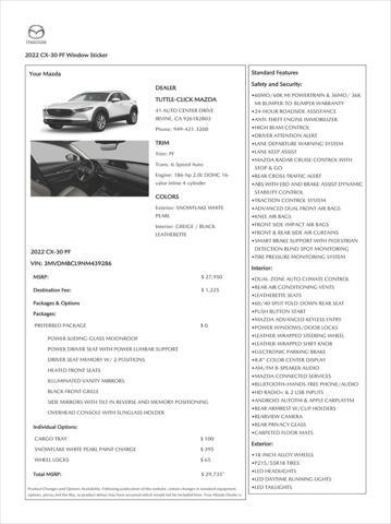 used 2022 Mazda CX-30 car, priced at $23,473