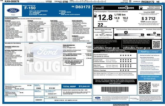 used 2024 Ford F-150 car, priced at $47,873