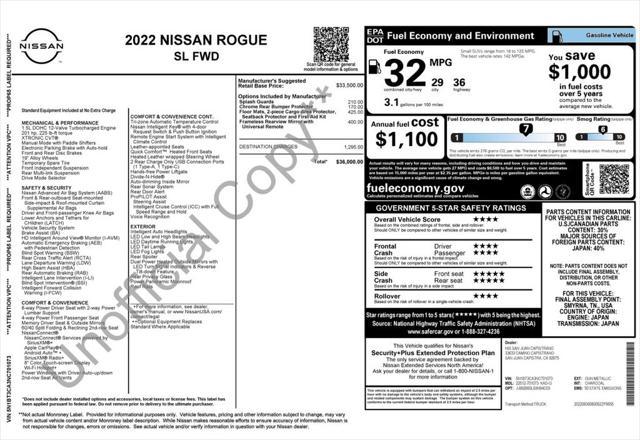 used 2022 Nissan Rogue car, priced at $19,175