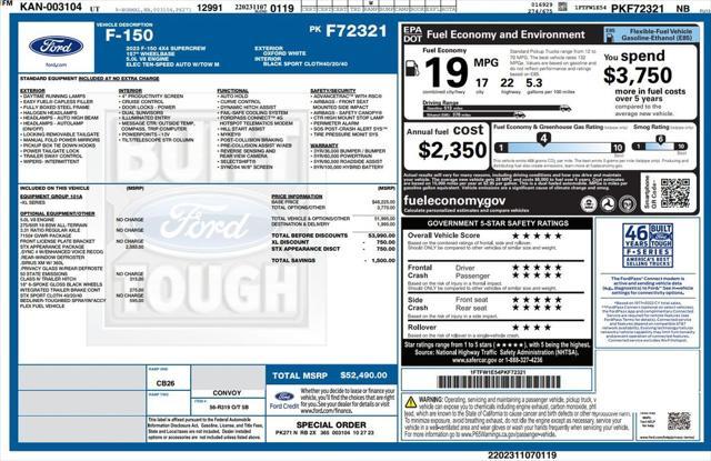 used 2023 Ford F-150 car, priced at $40,573