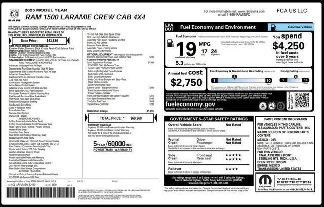 used 2025 Ram 1500 car, priced at $45,075