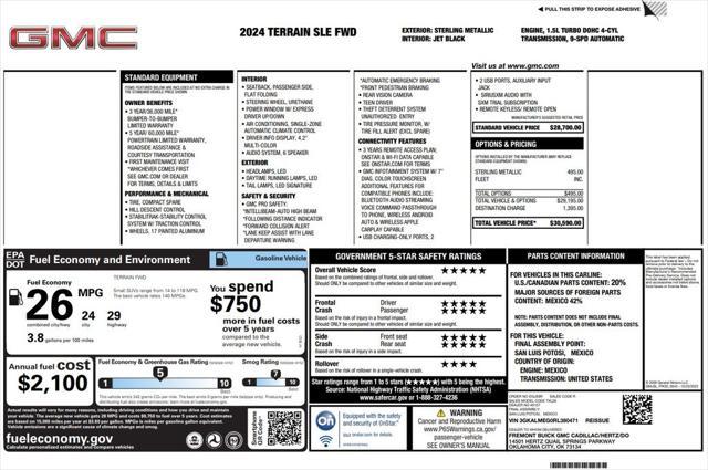 used 2024 GMC Terrain car, priced at $23,573