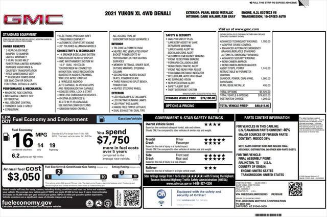 used 2021 GMC Yukon XL car, priced at $43,973