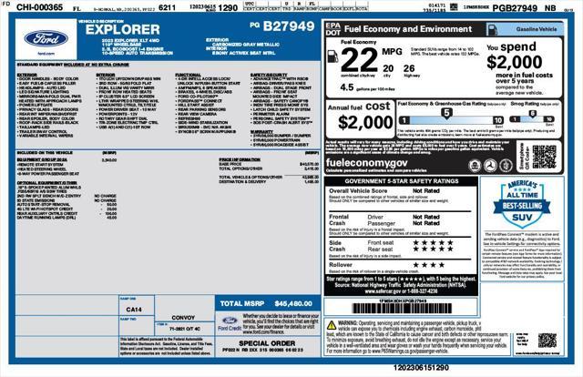 used 2023 Ford Explorer car, priced at $29,973