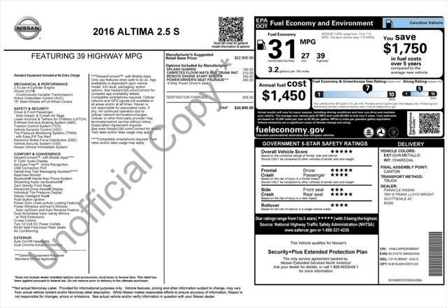 used 2016 Nissan Altima car, priced at $9,995