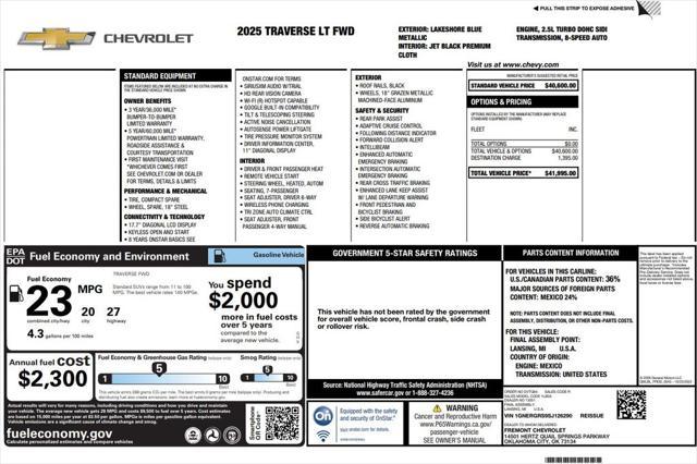 used 2025 Chevrolet Traverse car, priced at $37,973