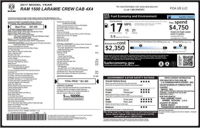 used 2017 Ram 1500 car, priced at $23,995