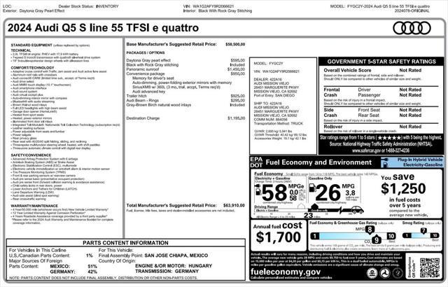 used 2024 Audi Q5 e car, priced at $42,173