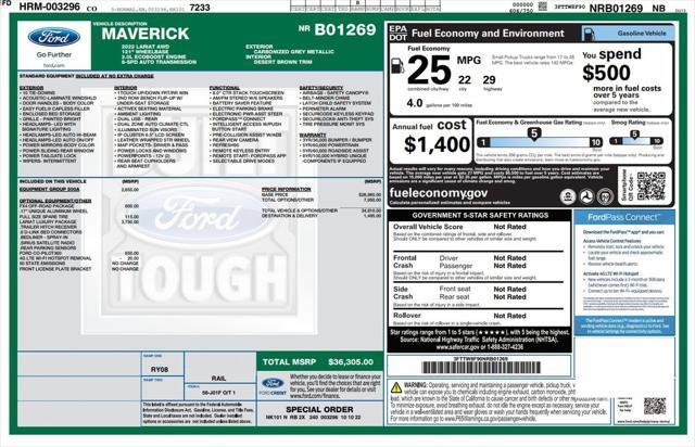 used 2022 Ford Maverick car, priced at $35,673