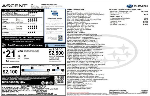used 2023 Subaru Ascent car, priced at $36,373