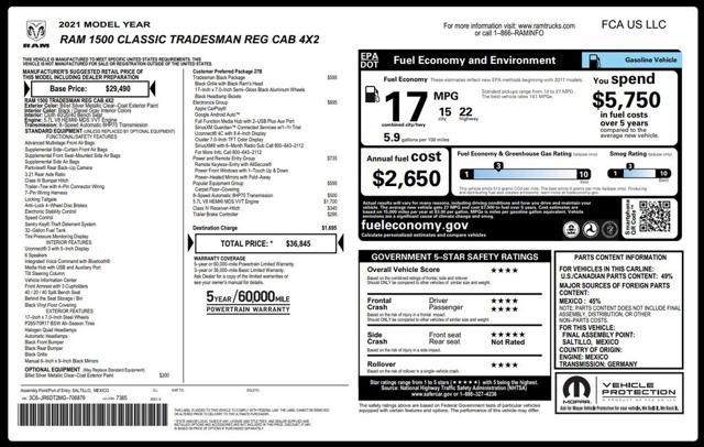 used 2021 Ram 1500 car, priced at $23,973