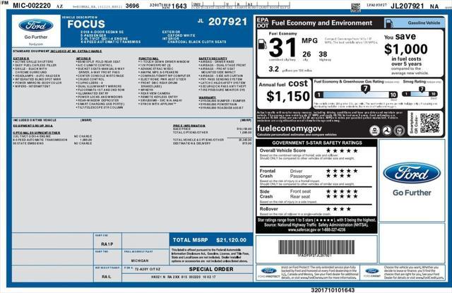 used 2018 Ford Focus car, priced at $9,995