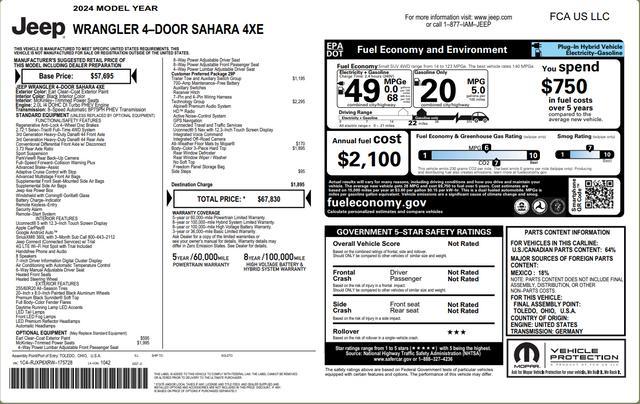 used 2024 Jeep Wrangler 4xe car, priced at $46,855