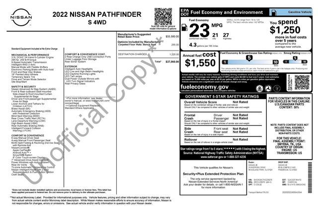 used 2022 Nissan Pathfinder car, priced at $28,600