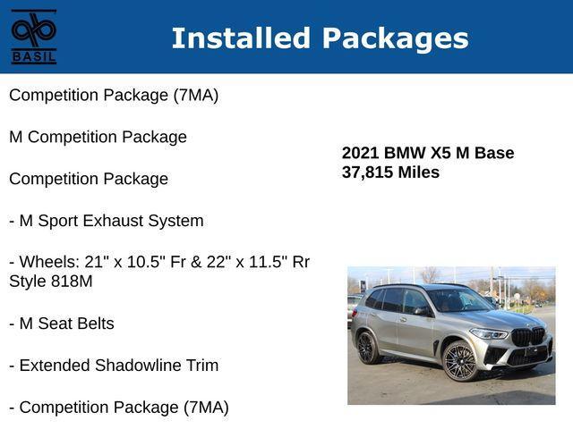 used 2021 BMW X5 M car, priced at $68,500