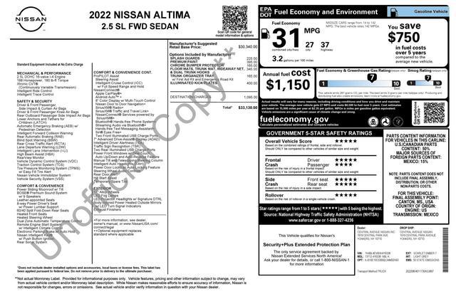 used 2022 Nissan Altima car, priced at $24,000