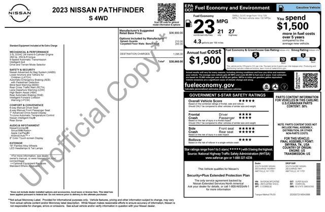 used 2023 Nissan Pathfinder car, priced at $29,700