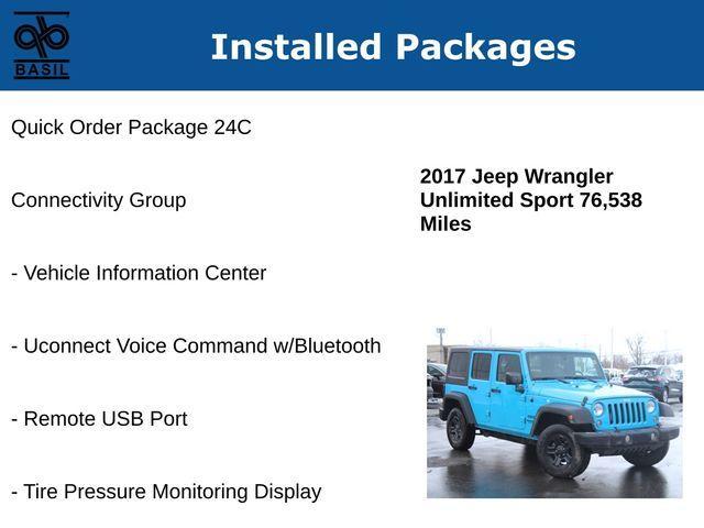 used 2017 Jeep Wrangler Unlimited car, priced at $20,300