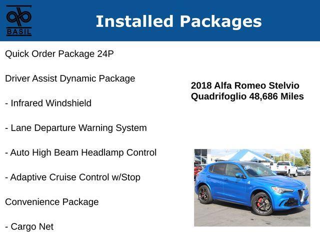 used 2018 Alfa Romeo Stelvio car, priced at $35,385