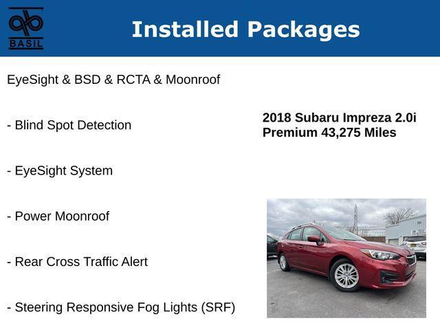 used 2018 Subaru Impreza car, priced at $17,300