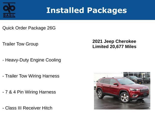 used 2021 Jeep Cherokee car, priced at $25,700