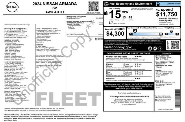 used 2024 Nissan Armada car, priced at $40,500