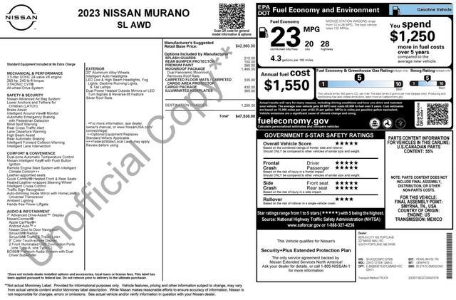 used 2023 Nissan Murano car, priced at $30,200