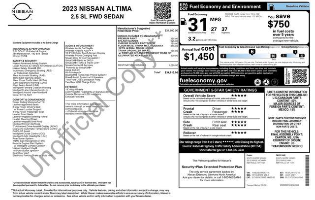 used 2023 Nissan Altima car, priced at $25,800