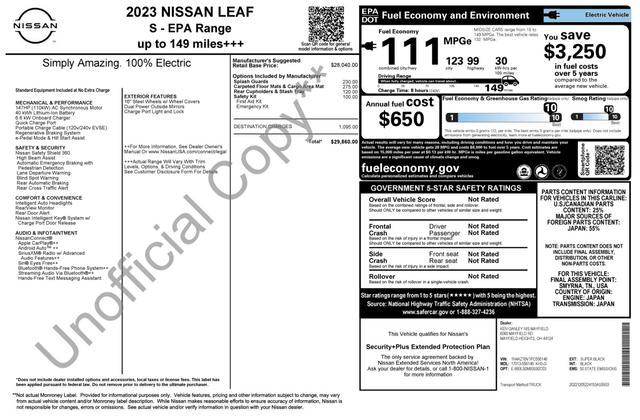 used 2023 Nissan Leaf car, priced at $15,933