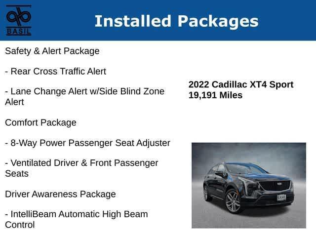 used 2022 Cadillac XT4 car, priced at $33,300