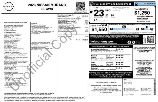 used 2023 Nissan Murano car, priced at $29,500