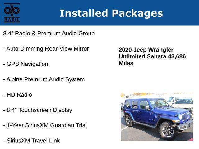 used 2020 Jeep Wrangler Unlimited car, priced at $32,000