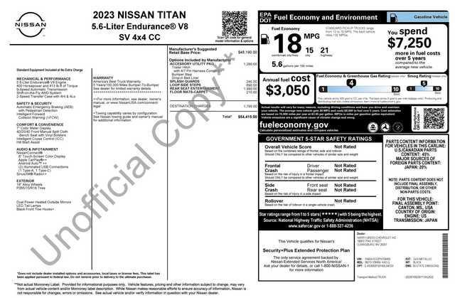 used 2023 Nissan Titan car, priced at $37,000