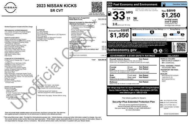 used 2023 Nissan Kicks car, priced at $21,300