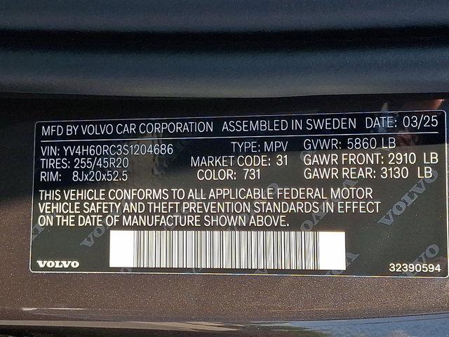 new 2025 Volvo XC60 Plug-In Hybrid car, priced at $67,000